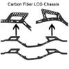 2pcs Carbon Fiber LCG Chassis Rails, Gen2 Lightweight Thickened Upgrade Frame Rails for 1/10 RC Rock Crawler Lower Center of Gravity SCX10 I II Element Enduro view 4