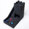 ByAllison Dice Tower - DND Dice Tray, Board Game Dice Tower - Dice Rolling Tray, Large Tower - Perfect for RPG and Tabletop Gaming White/Black view 1