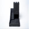 ByAllison Dice Tower - DND Dice Tray, Board Game Dice Tower - Dice Rolling Tray, Large Tower - Perfect for RPG and Tabletop Gaming White/Black view 3