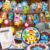 LaVenty Robot Birthday Party Pack - 34 Piece Set Including Banner, Plates, Napkins & Decorations view 3