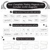 1138 PCS Complete Poetry Magnets Kit, Word Magnet for Fridge, Magnetic Words, Word Fridge Magnets, Sentence Building, Sentence Magnet to Write Poems, Stories, Conversations - Simply Magic view 3