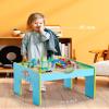 SainSmart Jr. Wooden Train Table, 2-in-1 Activity Table Playset for Kids, Wooden Train Set with Storage Box, Gift for Toddlers Boys Girls view 4