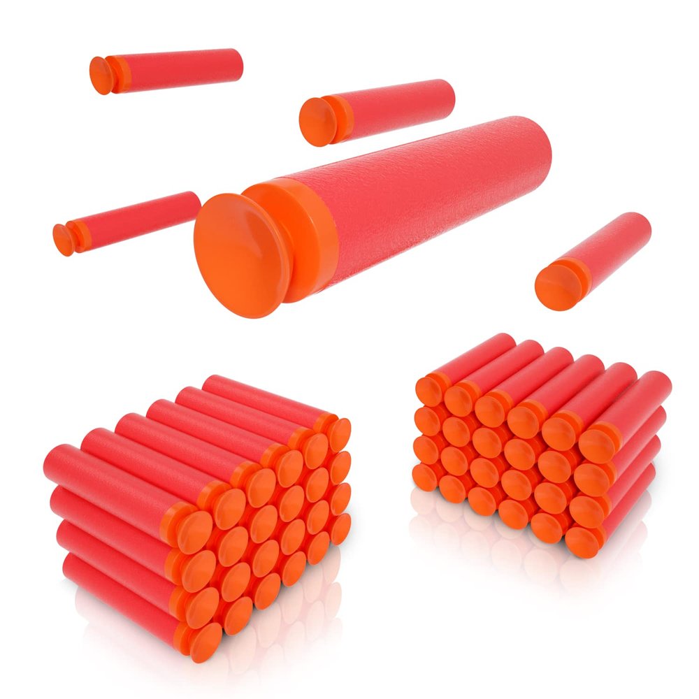 TORMEN Refill Suction Darts,Compatible for Nerf Elite Series Blasters Toy Guns-Red 100Pcs