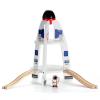 SainSmart Jr. Wooden Train Track Accessory, Space Launcher Rocket Ship Play Set with Astronauts, Compatible with Brio, Thomas, Melissa and Doug view 1