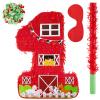 Lewtemi Number 1 Pinata for 1nd Birthday Party Decorations Birthday Pinata with Stick Eye Mask Baby Shower Decorations Party Supplies(Farm) view 1