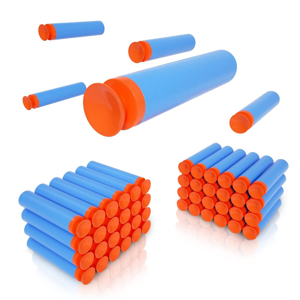 TORMEN Refill Suction Darts,Compatible for Nerf Elite Series Blasters Toy Guns-Light Blue 100Pcs