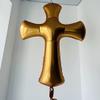 Didiseaon Cross Foil Balloons Gold Cross Shape Balloon Memorial Balloon Communion Christening Religious Foil Balloon Baby Shower Balloons 39Inch view 2