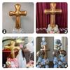 Didiseaon Cross Foil Balloons Gold Cross Shape Balloon Memorial Balloon Communion Christening Religious Foil Balloon Baby Shower Balloons 39Inch view 4