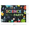 AIBIIN 10x7ft Science Party Backdrop for Kids Mad Science Fun Black Photography Background Graffiti Splash Chemical Experiments Instruments Party Decorations for Boys Beaker Test Tube Banner Decor view 2