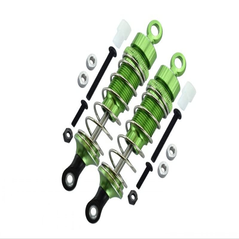 GPM 1PR Set Aluminium Rear Adjustable Damper (75mm) For WR8 Flux RC Cars (green)