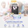 Breastmilk Cooler Bag - Cooler Bag for Nursing Moms Multi-Function, Insulated Baby Bottle Cooler Tote Bag with Double Compartments - Fits 6 Baby Bottles Up to 9 Ounce - All Black view 2