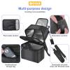 Breastmilk Cooler Bag - Cooler Bag for Nursing Moms Multi-Function, Insulated Baby Bottle Cooler Tote Bag with Double Compartments - Fits 6 Baby Bottles Up to 9 Ounce - All Black view 3