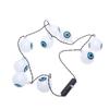 LUOZZY Halloween Glowing Necklace Light String Horror Ghost Eye String Light Ative Light up Necklace for Halloween Party Dancing Party White view 1