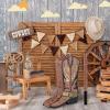 Deekin 3 Pcs Cowboy Boot Piata Set Cute Western Piata with Stick Eye Mask for Kids School Sports Bridal Shower Birthday Party Decorations Supplies view 2