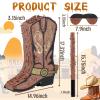 Deekin 3 Pcs Cowboy Boot Piata Set Cute Western Piata with Stick Eye Mask for Kids School Sports Bridal Shower Birthday Party Decorations Supplies view 3