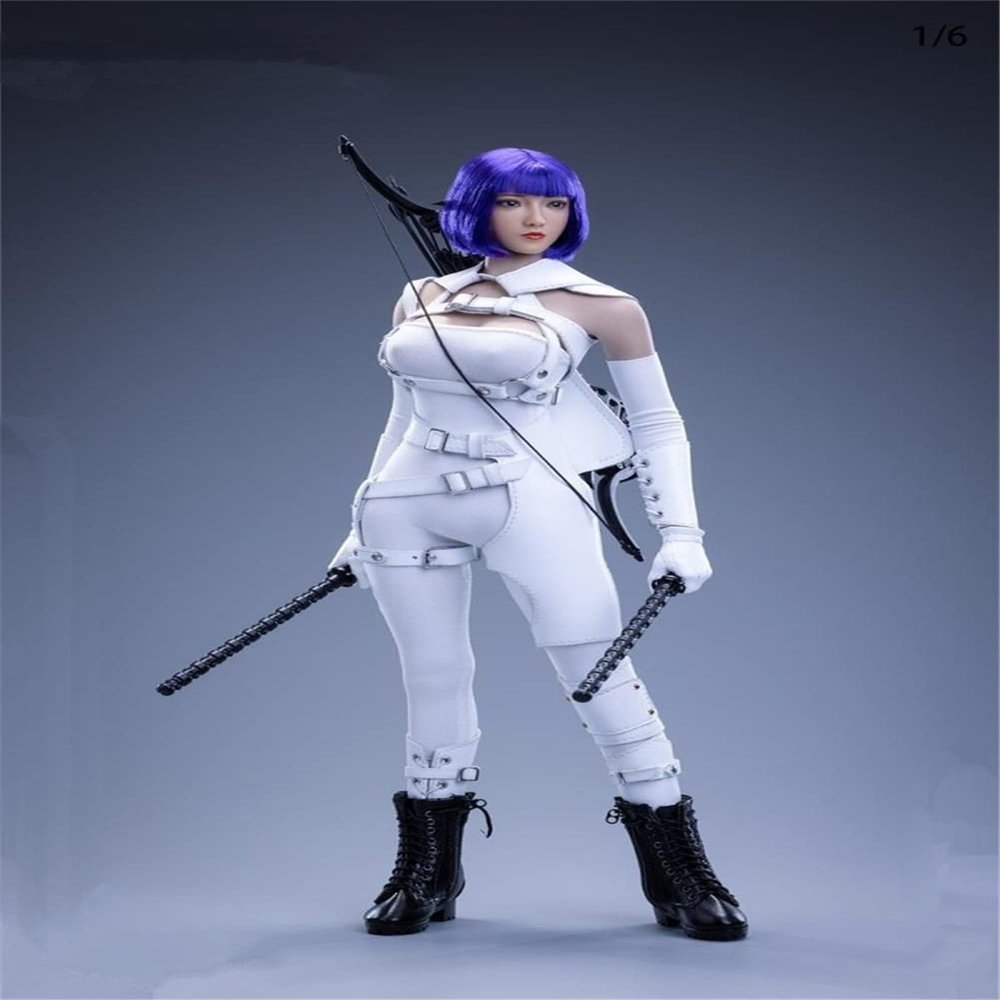 1/6 Scale Female Clothes,Female Archer White Tights Clothes for 12inch Phicen TBLeague JO Action Figure