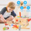 Wooden Tool Set for Kids 2 3 4 5 Year Old, 29Pcs Educational STEM Toys Toddler Montessori Toys for 2 Year Old Construction Preschool Learning Activities Gifts for Boys Girls Age 2-4 1-3 view 4