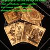 Jayiaine Tarot Cards Deck, Water Proof with Guidebook Divination Cards, 80 Fortune Telling Game Set for Family Reunion Beginners Expert Readers for Christmas Birthday, Gold view 4