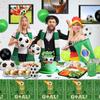 4 Pack Soccer Party Tablecloths Soccer Birthday Decorations Plastic Disposable Sports Theme Party Table Covers Soccer Theme Table Cloth for Rectangle Tables Birthday Party Supplies Favors 51'' X 86'' view 3