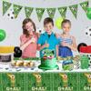 4 Pack Soccer Party Tablecloths Soccer Birthday Decorations Plastic Disposable Sports Theme Party Table Covers Soccer Theme Table Cloth for Rectangle Tables Birthday Party Supplies Favors 51'' X 86'' view 4