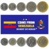 Venezuela 5 Mixed Coins | 5 Centimos to 1 Bolivares | Venezuelan Currency Since 1975 view 1