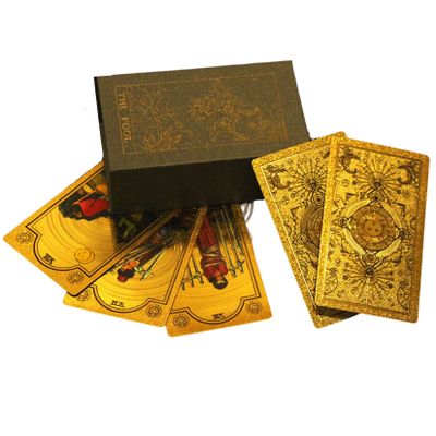 Tarot Cards Deck, Water Proof with Guidebook Divination Oracle 80 Cards, Fortune Telling Game Set for Family Reunion Beginners Expert Readers for Christmas Birthday Holiday Gifts,Black