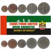 United Arab Emirates 5 Mixed Coins | 10 Fils to 1 Dirham | Emirati Currency Since 1973 view 2