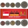 Singapore 5 Mixed Coins | 1 Cent to 20 Cents | Singaporean Currency Since 1967 view 1