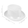 BESTOYARD White Dress Up Hats: Wizard Costume Cap, Satin Bonnets for Halloween Party, Tall Flat Gentleman Miss Sombrero view 3