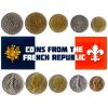 France 5 Mixed Coins | 5 Centimes - 2 Francs | French Currency Since 1959 view 3