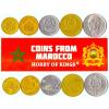 Morocco 5 Mixed Coins | 5 Santimat to 1 Dirham | Moroccan Currency Since 1960 view 1