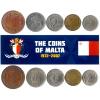 The Republic of Malta 5 Mixed Coins | 2 Mils - 50 Cents | Maltese Currency Since 1972 view 1