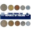 Republic of Finland 5 Mixed Coins | 1 Penni to 1 Markka | Suomi Currency Since 1963 view 1