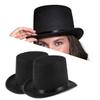 BESTOYARD Hat, Magician Style Top Hat for Party, Fedora Hats, Jazz Hat Cap, Party Costume Hats for Halloween, Christmas, Masquerade, Black, Size 1, Nonwovens view 2