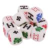 HXSCOO 10 Pieces of 6 Sided D6 Dice Ace King Queen Jack 10 9 for Poker Gaming Card Game Dices Liar's Dice Games view 1