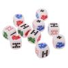 HXSCOO 10 Pieces of 6 Sided D6 Dice Ace King Queen Jack 10 9 for Poker Gaming Card Game Dices Liar's Dice Games view 2