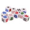 HXSCOO 10 Pieces of 6 Sided D6 Dice Ace King Queen Jack 10 9 for Poker Gaming Card Game Dices Liar's Dice Games view 4