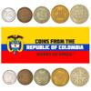 Colombia 5 Mixed Coins | 50 Centavos to 200 Pesos | Colombian Currency Since 1959 view 1
