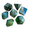 HXSCOO 7pcs Painted Polyhedral Dice Double-Colors Dice D4 D6 D8 D10 D12 D20 Dices Family Games (Color : B) view 1