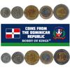 Dominican Republic 5 Mixed Coins | 10 Centavos to 10 Pesos | Dominican Currency Since 1937 view 1
