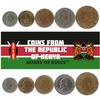Kenya 5 Mixed Coins | 5 Cents to 1 Shilling | Kenyan Currency Since 1966 view 1