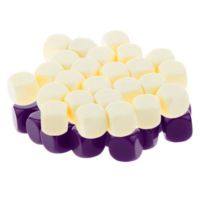 HXSCOO 50pcs Opaque Blank Dice D6 Replacement Dices for Party Board Game Casino Supplies (Color : Purple Beige)