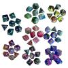 HXSCOO 7pcs Painted Polyhedral Dice Double-Colors Dice D4 D6 D8 D10 D12 D20 Dices Family Games (Color : F) view 2