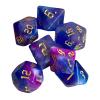 HXSCOO 7pcs Painted Polyhedral Dice Double-Colors Dice D4 D6 D8 D10 D12 D20 Dices Family Games (Color : G) view 1