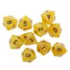 HXSCOO 10pcs 8 Sided Dice D8 Polyhedral Dice for Game Dice (Color : Yellow 1.6cm) view 1
