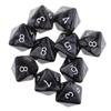 HXSCOO 10pcs 8 Sided Dice D8 Polyhedral Dice for Game Dice (Color : Yellow 1.6cm) view 4