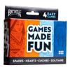 Bicycle 4 Playing Card Games in 1: Euchre, Hearts, Spades, and Solitaire (4 Card Game Pack) view 2