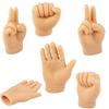 Tiny Hands Finger Puppets, Realistic Feeling Tiny Finger Hands Puppets, Comfortable Silicone Rock Paper Scissors Game, Fun Prank Toys, Puppet Show, Gag Gifts, Party Favor, 2.5" (6-Pack) view 2
