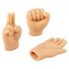 Tiny Hands Finger Puppets, Realistic Feeling Tiny Finger Hands Puppets, Comfortable Silicone Rock Paper Scissors Game, Fun Prank Toys, Puppet Show, Gag Gifts, Party Favor, 2.5" (6-Pack) view 3