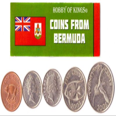 Bermuda 5 Mixed Coins | 1 Cent to 25 Cents | Bermudian Currency Since 1970